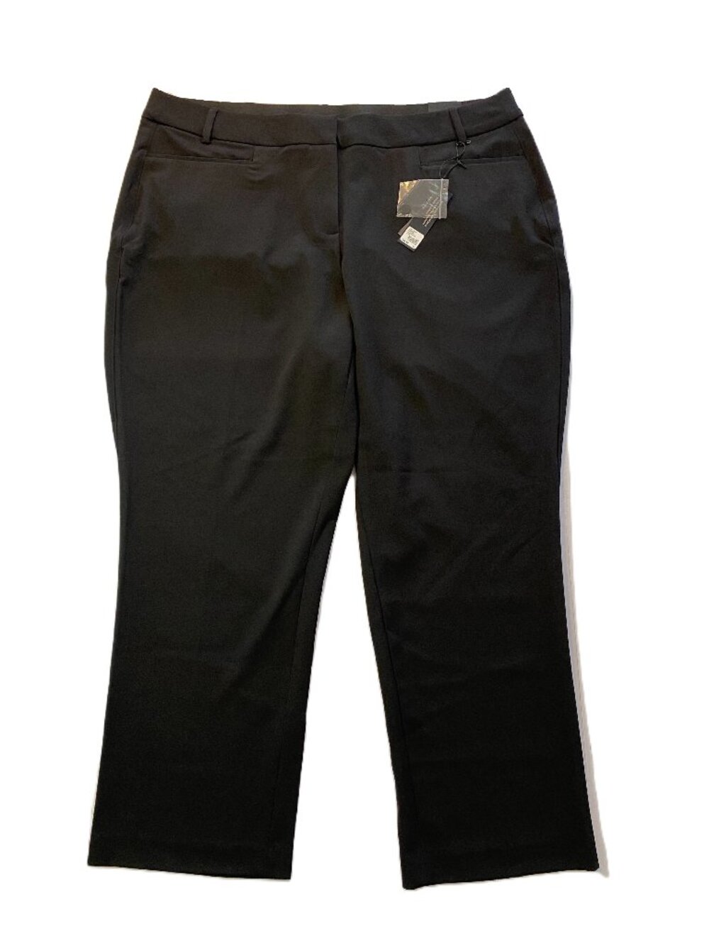 Lane Bryant SZ 22R The Ashley Black Pants Trousers Straight Leg